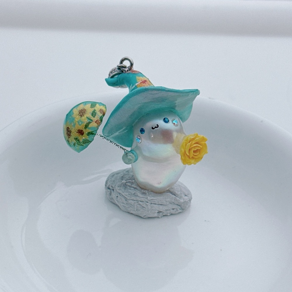 P72 Handmade Baroque Pearl Fairy Pendant – Cute Whimsical Jewelry Gift